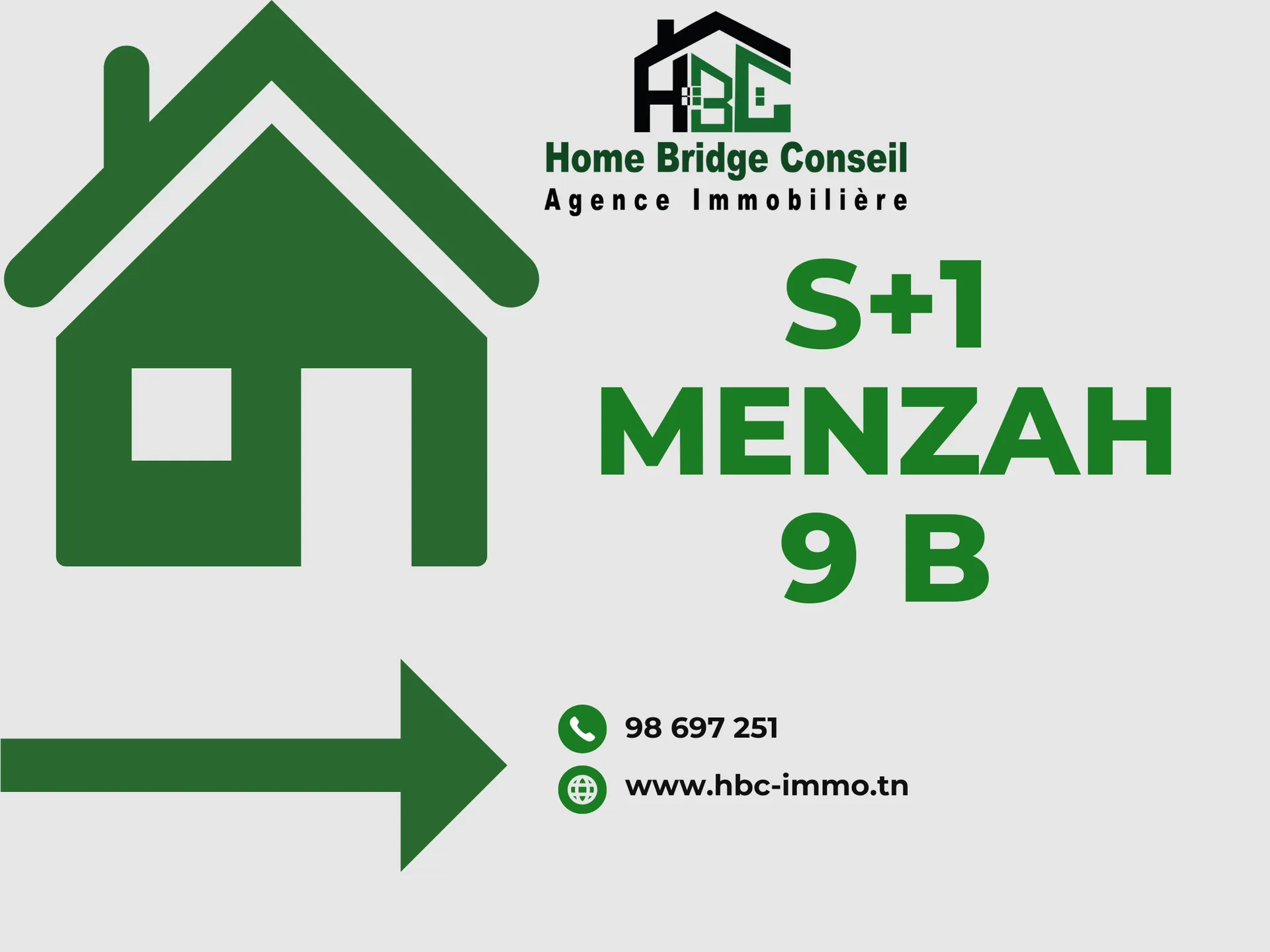 S+1 de 50 m² à Menzah 9