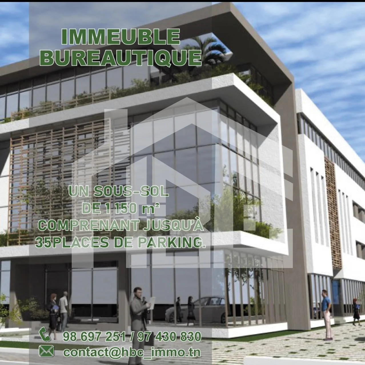 Immeuble Bureautique de 3250 m² au Lac 3 Zone Industrielle Kram